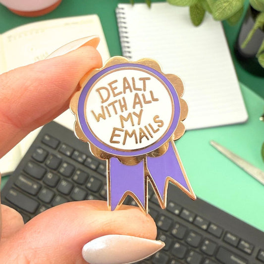 Dealt With All My Emails Award Lapel Pin