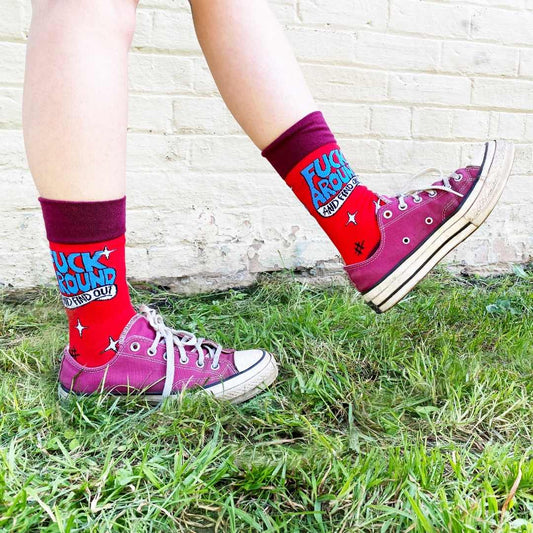 Fuck Around And Find Out Socks - Unisex Large