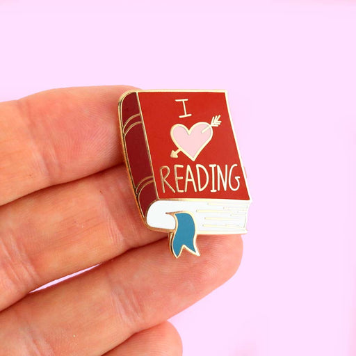 I Love Reading Enamel Lapel Pin Badge 