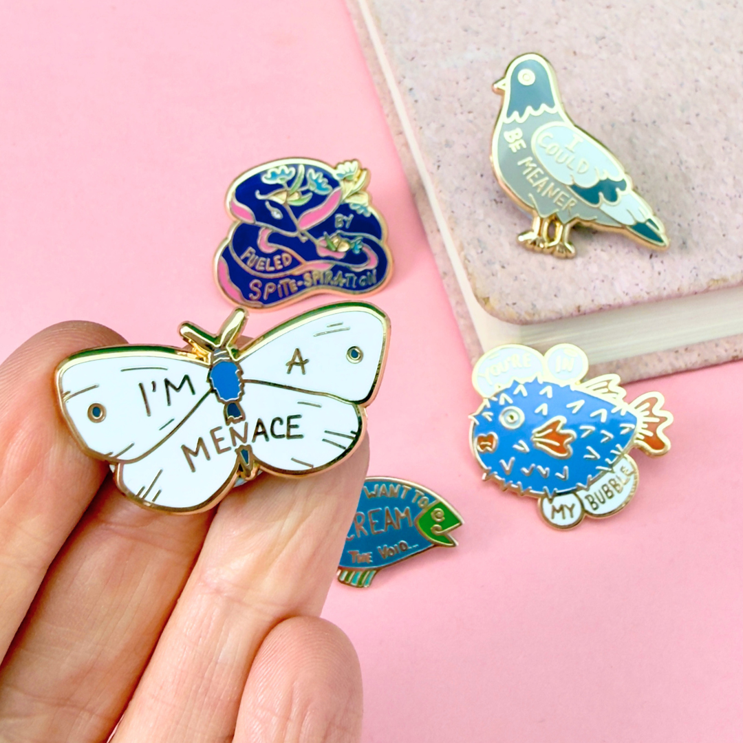 Snarky Creatures Lapel Pin Collection Bundle (4 x 5 designs)