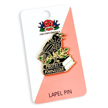 Protect knowlege pin on backing card.
