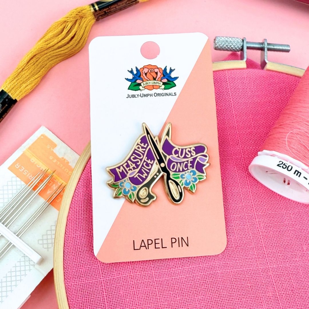 Measure Twice Cuss Once Lapel Pin