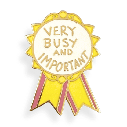 Very Busy and Important Award Lapel Pin