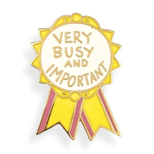 Very Busy and Important Award Lapel Pin